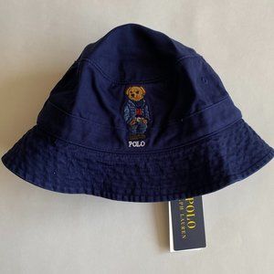 Polo Ralph Lauren Denim Bear Twill Bucket Hat Newport Navy S/M